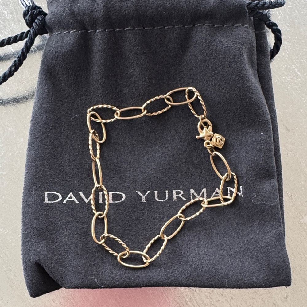 David Yurman Gold Oval Link Bracelet
